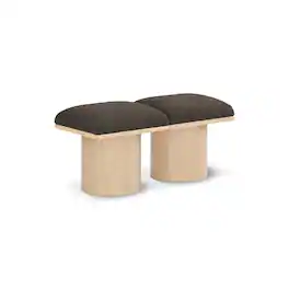 Meridian Furniture - Pavilion Boucle Fabric Bench - Brown