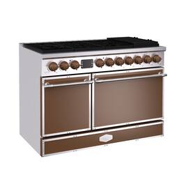 Akicon - 6.7 Cu.ft Freestanding Gas Rapid Convection Range with 8 Sealed Burners and Cast Iron Grates in Coffee - Coffee