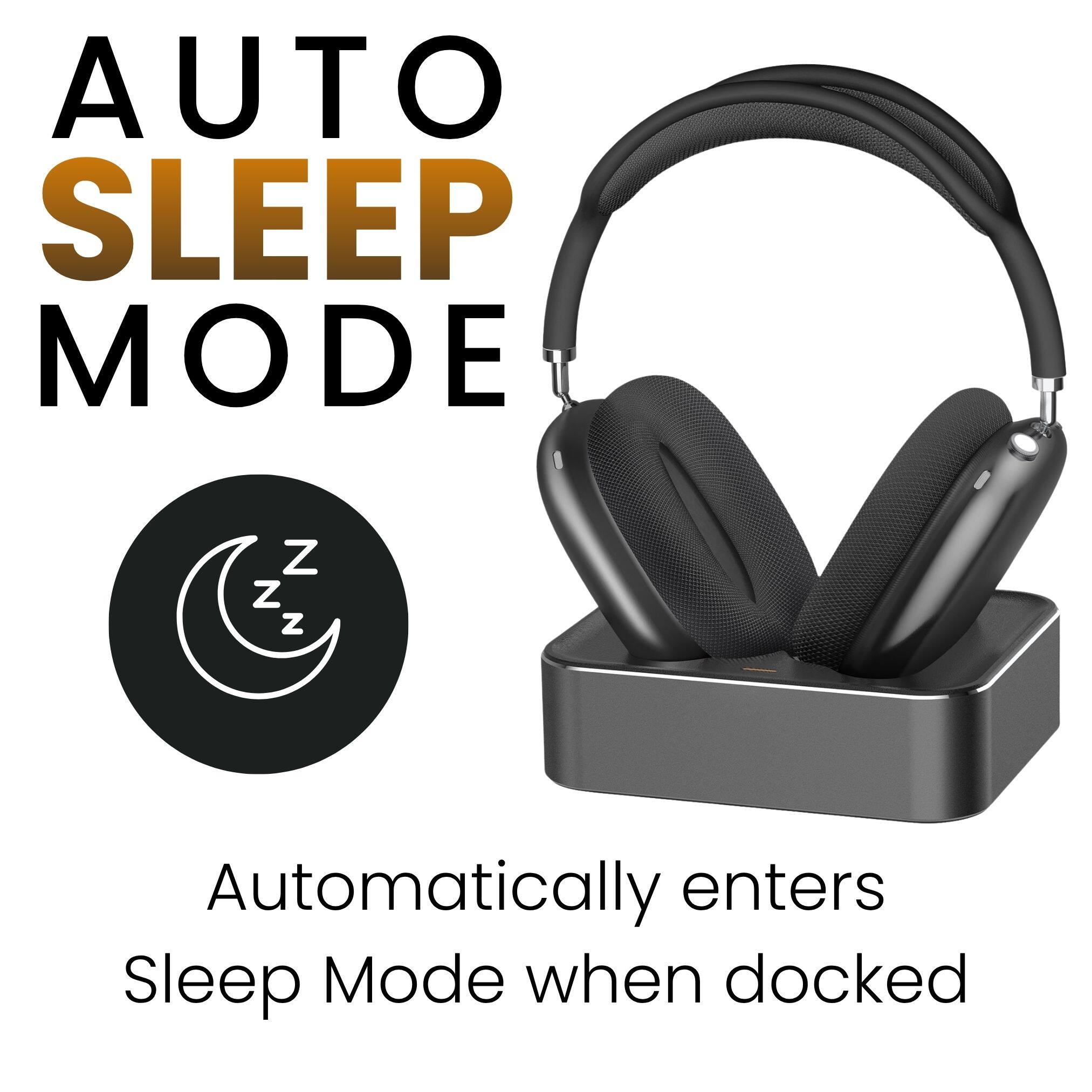 Alt View 1. Ultra Supply Co - Wireless Charging Dock for AirPods Max - Space Gray.