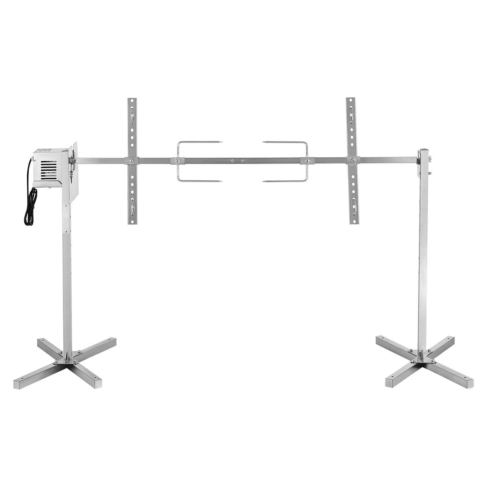 Alt View 5. VEVOR - Rotisserie Grill, AC120V 8 Level Height Electric Rotisserie Grill Kit, BBQ Grills Rotisseries Kit with 132 lbs Load - Stainless steel color.