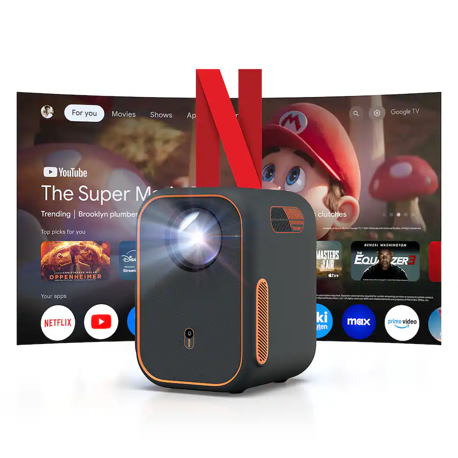 WEMAX 4K Google TV Projector, Netflix Officially Licensed, HDR10