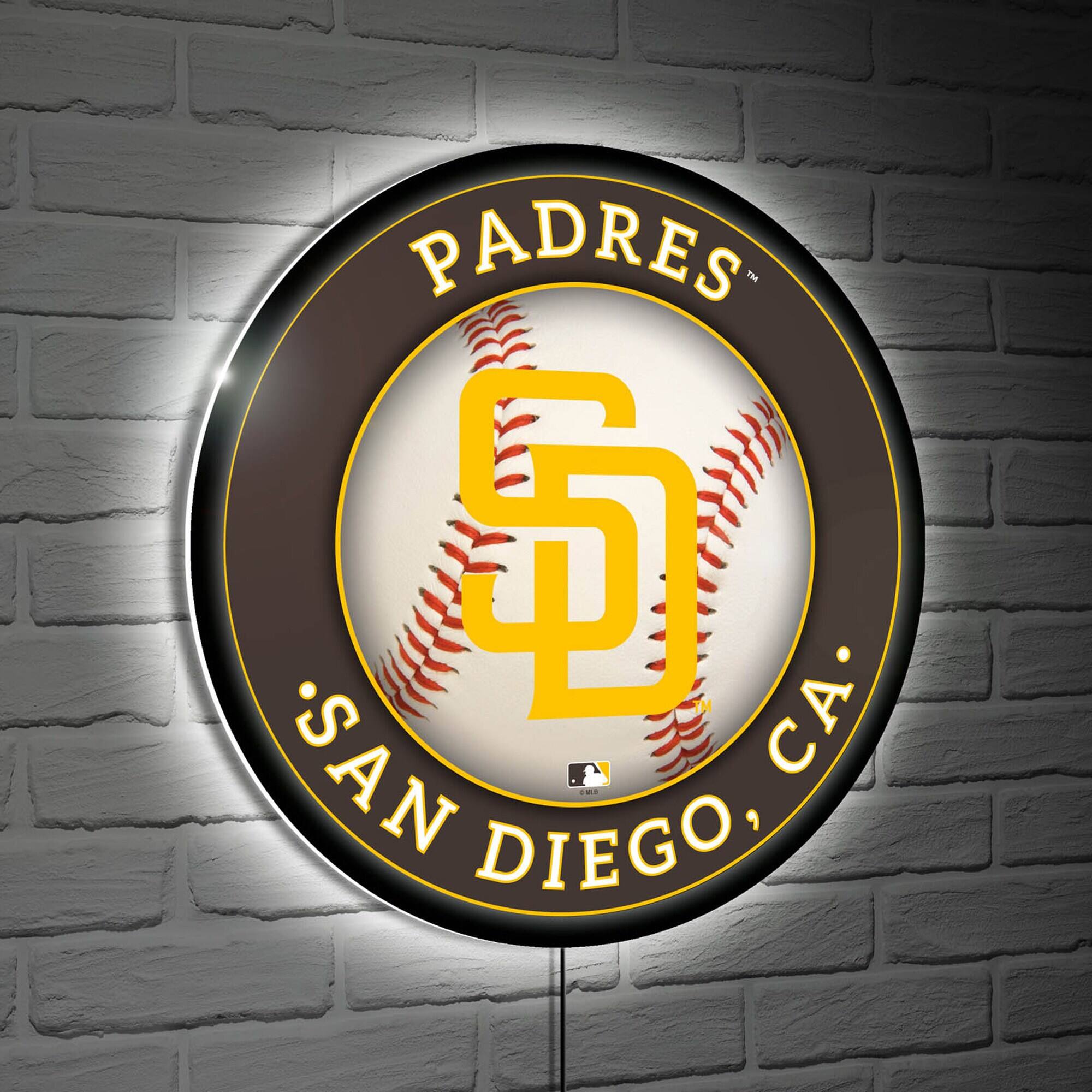 San Diego Padres LED XL Round Wall D-cor