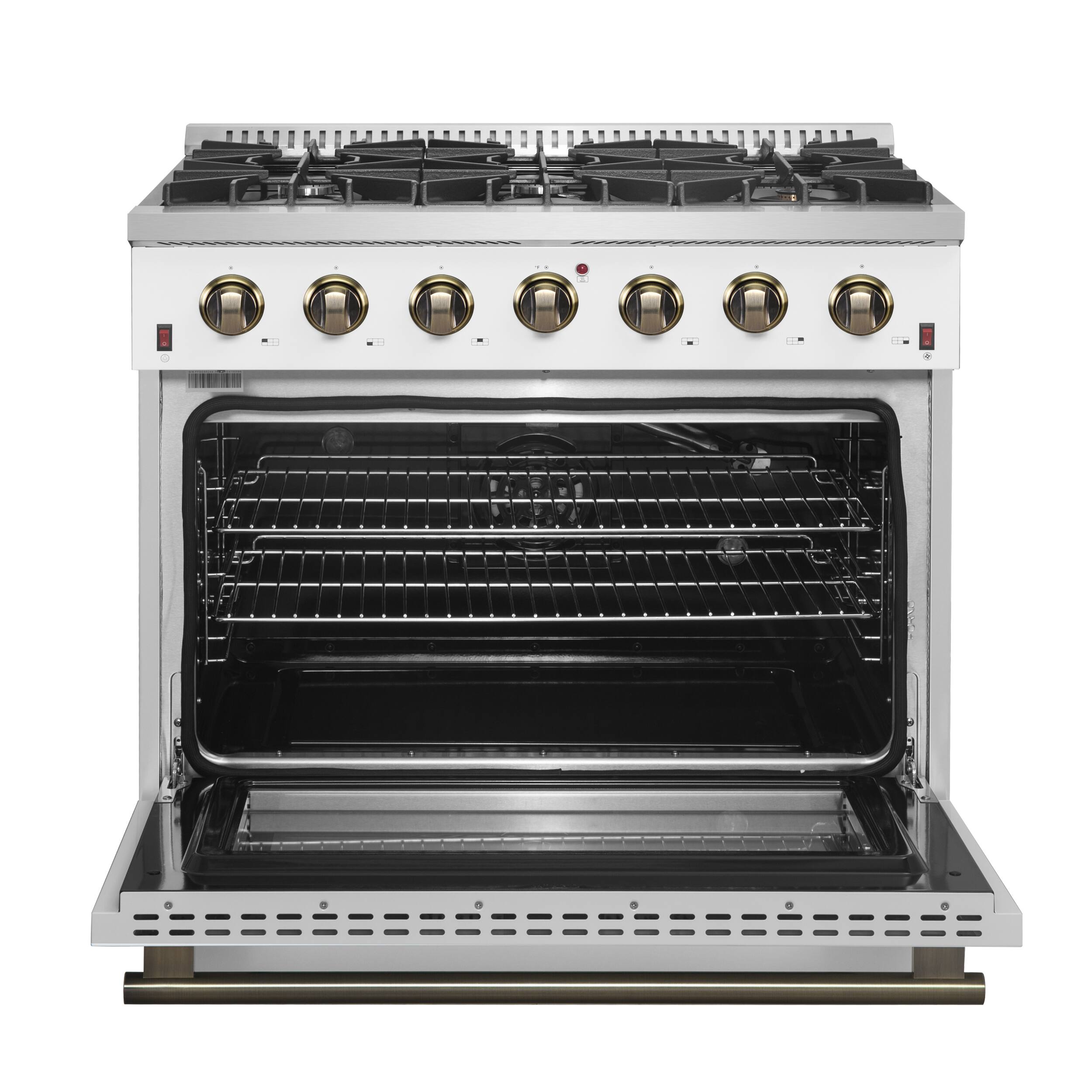 Alt View 1. Forno Appliances - Galiano 5.36 Cu. Ft. Freestanding Gas Range with Convection Oven - White.