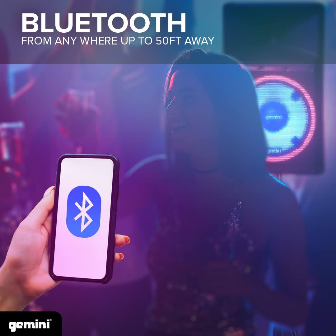 BLUETOOTH  
FROM ANYWHERE UP TO 50FT AWAY  

gemini