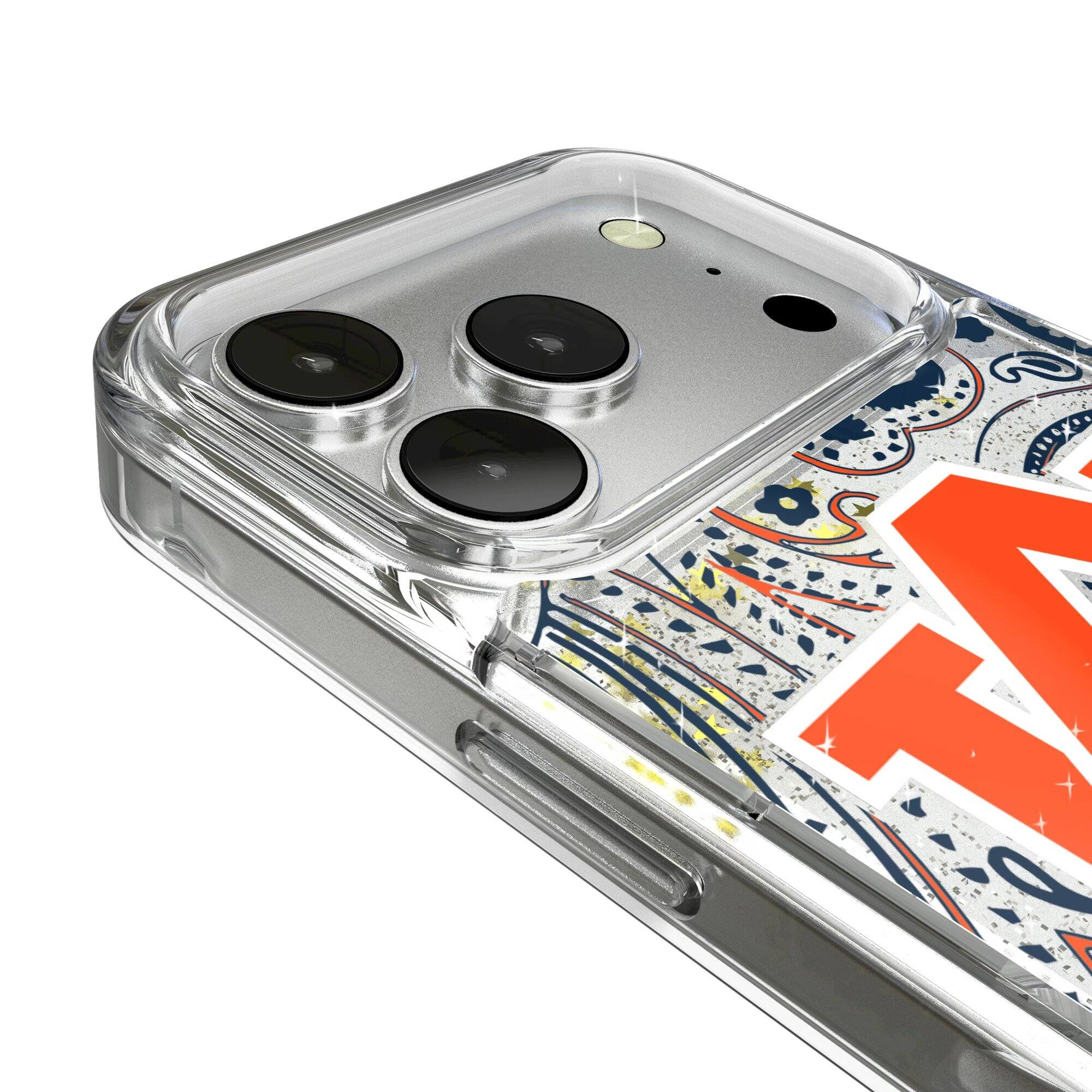 Alt View 2. Keyscaper - Auburn Tigers iPhone Glitter Paisley Design Case - 14 - Multicolor.