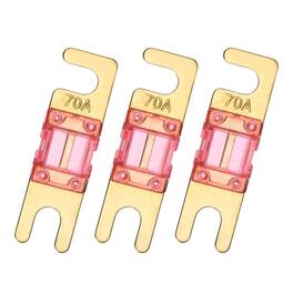 Unique Bargains - 3pcs 70A 125V Mini ANL Fuse Replacement, Electrical Protection Blade Fuse for Automotive Marine Audio Video System - Pink