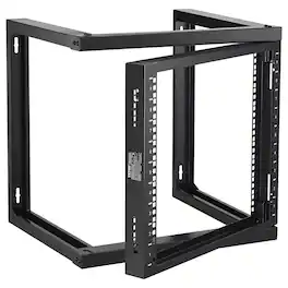 VEVOR - 9U Wall Mount Rack, 150 lbs/68.04 kg Max Load Capacity, Open Frame Server Network Rack with Cage Nuts Screws - Black