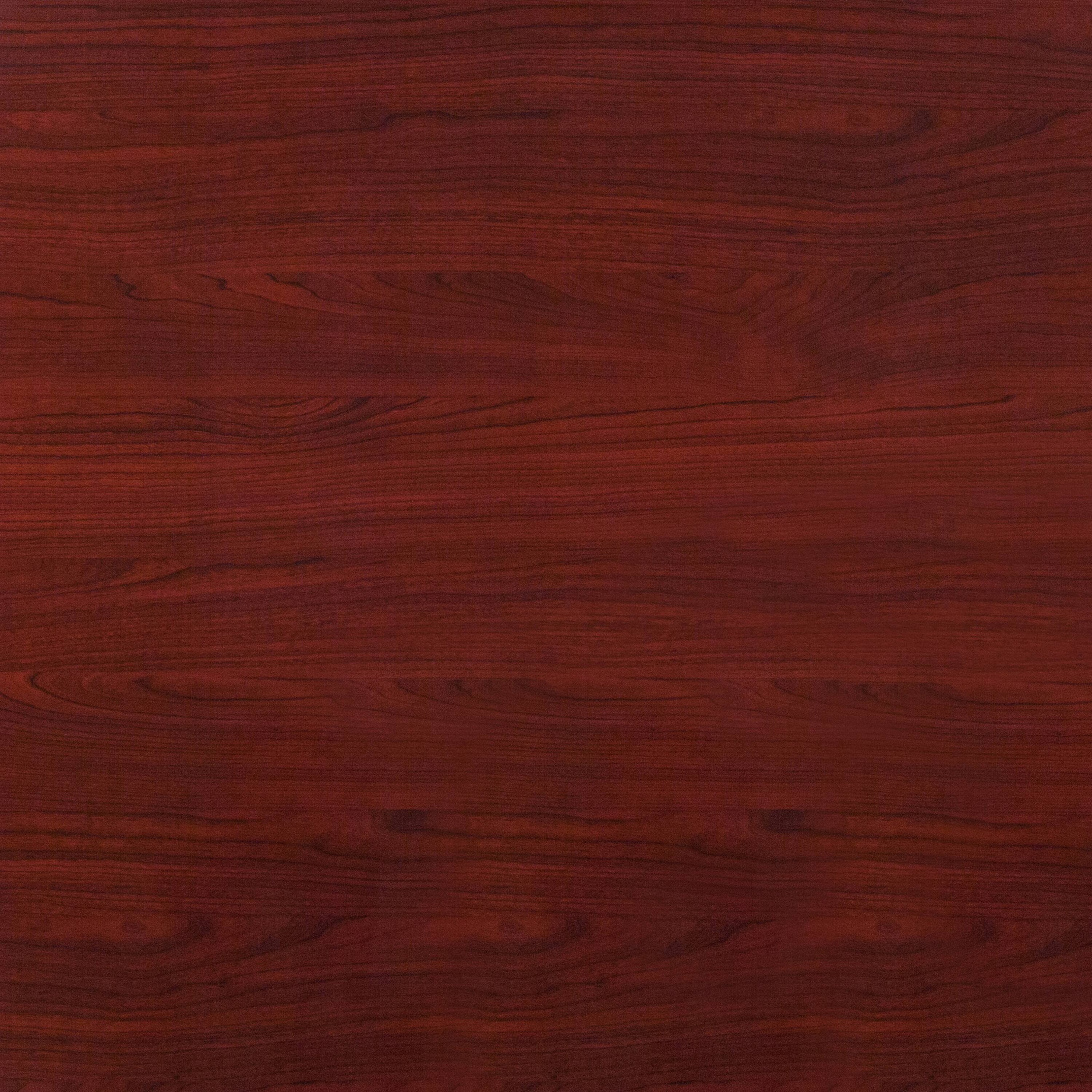 Alt View 2. Emma + Oliver - 48" Round High-Gloss Resin Table Top with 2" Thick Drop-Lip - Mahogany.