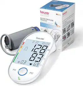 RTMB - Blood Pressure Monitor – XL Backlit Display, Automatic, Adjustable Cuff - White