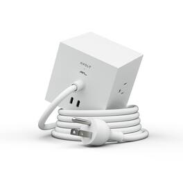AVOLT - Power Extender with 3 Plug-ins, 2 30W USB-C - White
