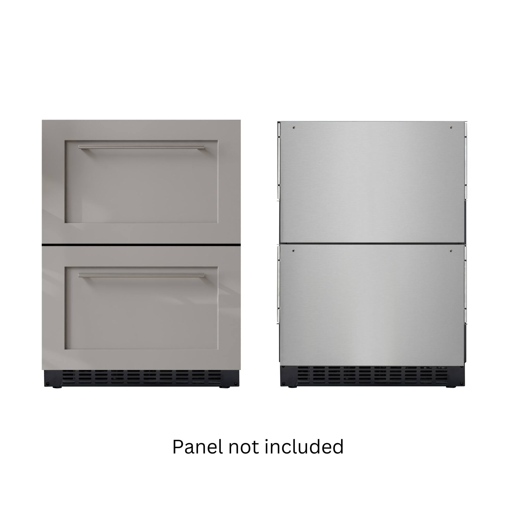 Koolmore - 23 in. Panel Ready Two-Drawer Refrigerator and Freezer (KM-BIR1D1F-PR) - Black