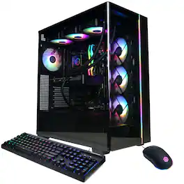 CyberPowerPC - Gaming Desktop - AMD Ryzen 9 9900X3D - NVIDIA GeForce RTX 5070 12GB - 32GB DDR5 - 2TB PCIe 4.0 SSD - Black