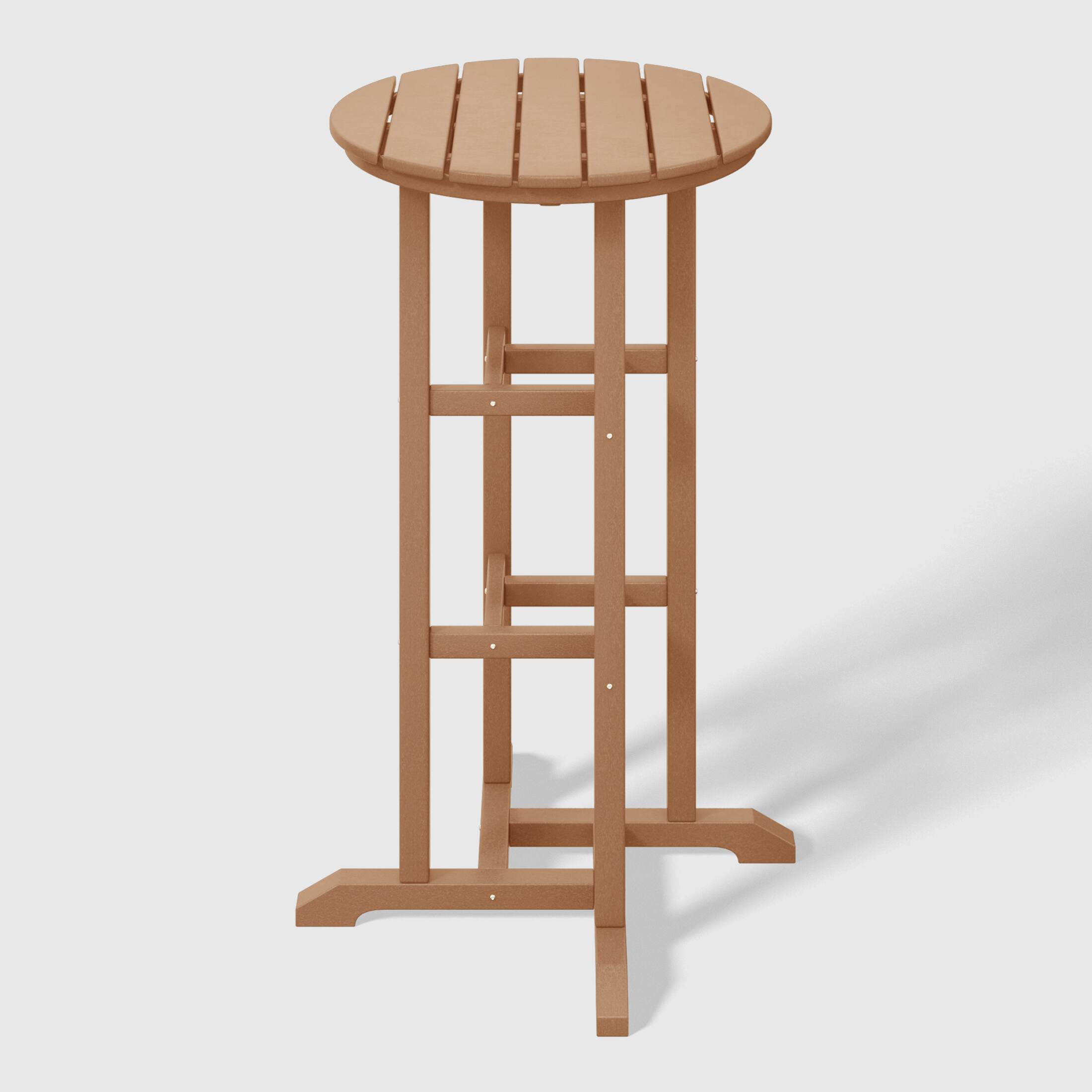 Alt View 1. WestinTrends - WestinTrends Malibu 42" Counter Height Round Outdoor Patio Bistro Bar Table - Teak.