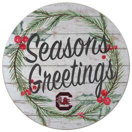 Jardine - South Carolina Gamecocks 20'' x 20'' Season's Greetings Circle - White