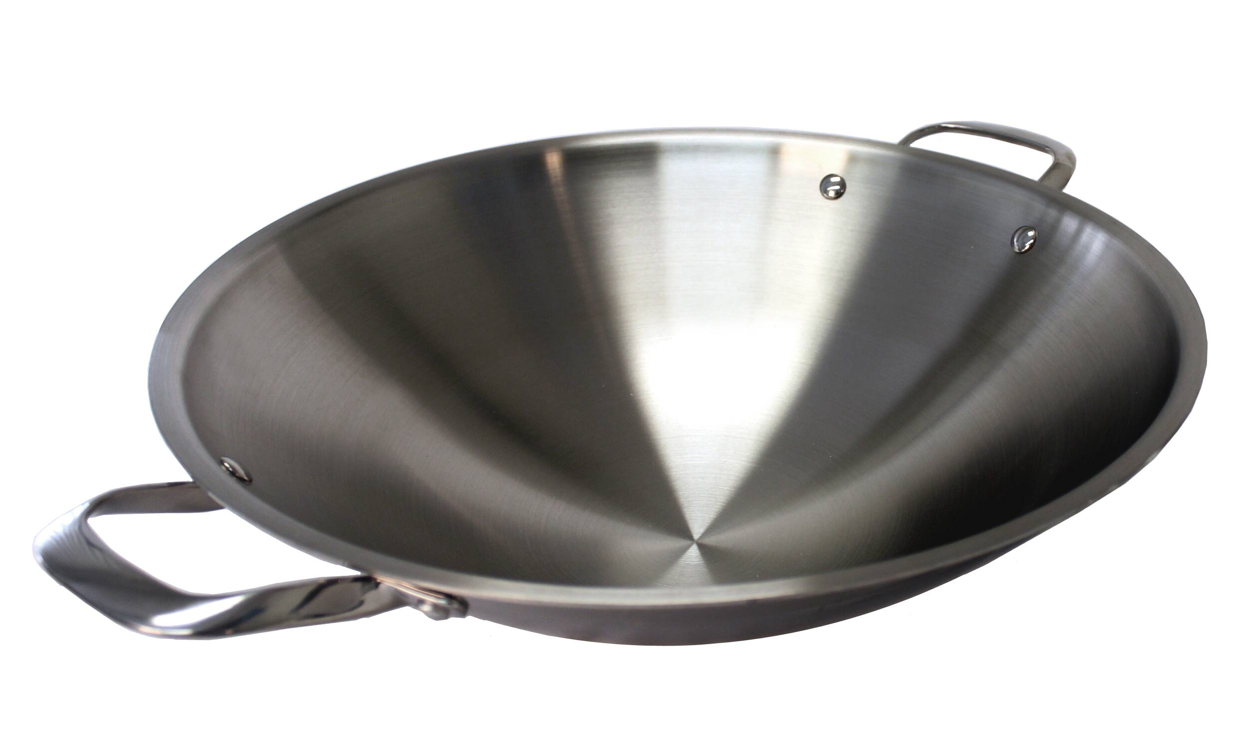 Alt View 1. SPT - 16.5″ Induction Ready Stainless Steel Wok with Lid - Stainless steel.