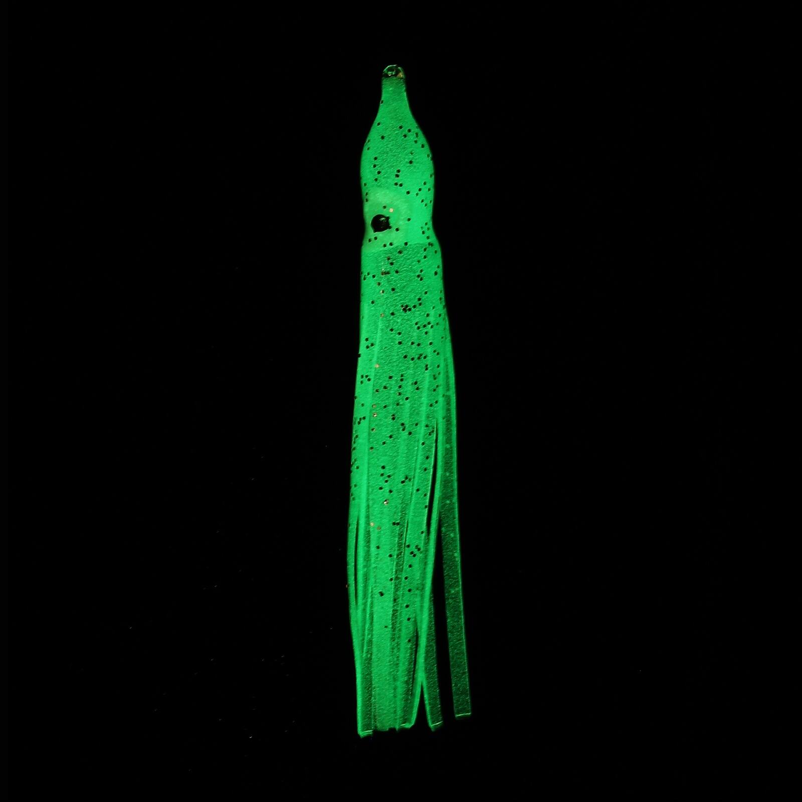 Alt View 3. Unique Bargains - Fishing Squid Skirts Glow Soft Plastic Trolling Lures Luminous 2.8 x 0.4 Inch 50pcs for Bass/Trout/Salmon - Colorful.