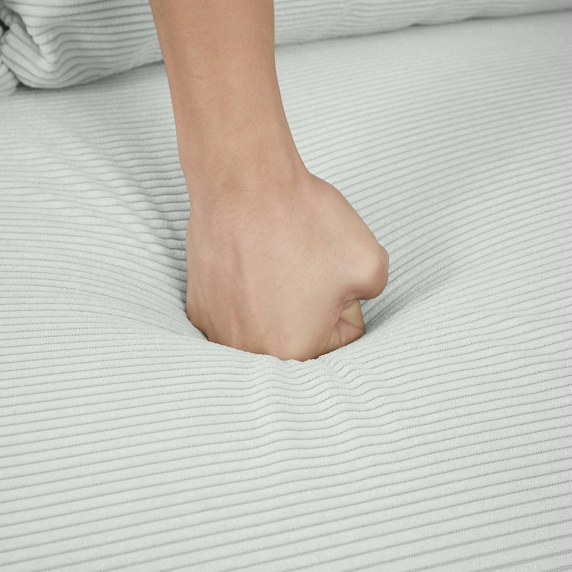 Alt View 4. GOODSILO - 57-Inch Pull-Out Convertible Sofa Bed Loveseat with Adjustable Backrest and USB Charging Ports for Modern Living Spaces - Pale Green.