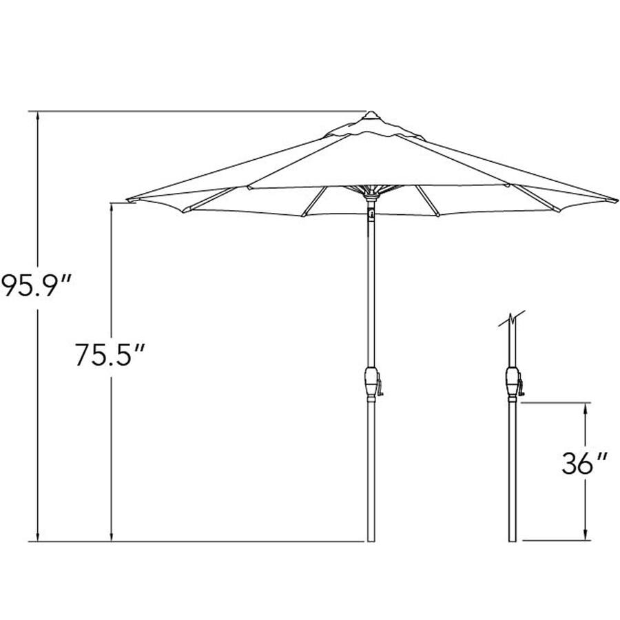 Mondawe 9' Octagon Patio Market Umbrella Anthracite Frame Auto Tilt Spa ...