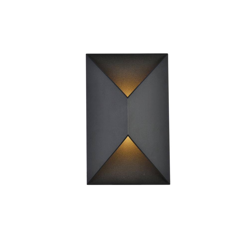 Angle. Living District - Raine Integrated LED wall sconce in black - Black.