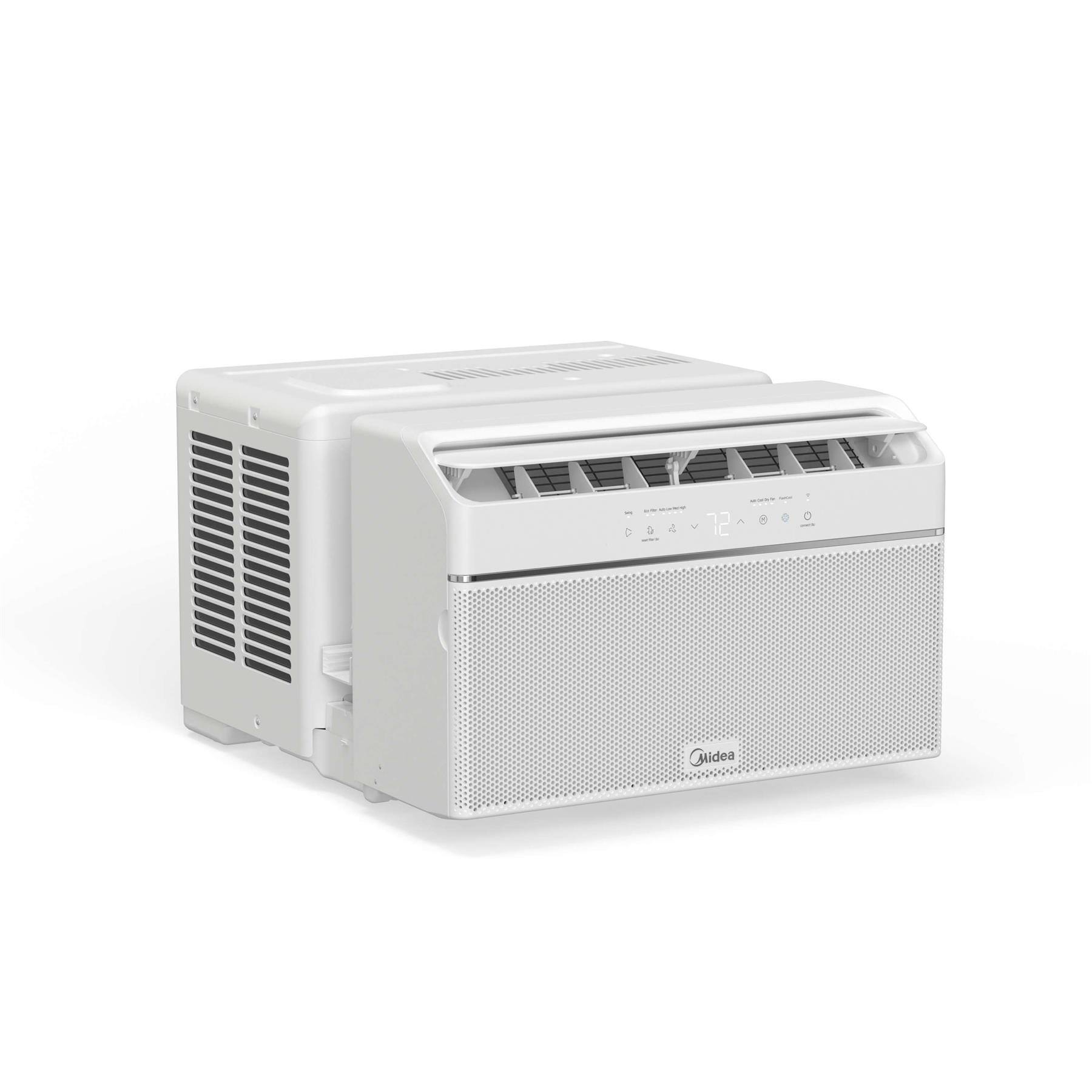 Alt View 1. Midea - Refurbished MAW08U1QWT 8,000 BTU DOE U-Shaped Smart Window Air Conditioner 350 sq. ft - White.
