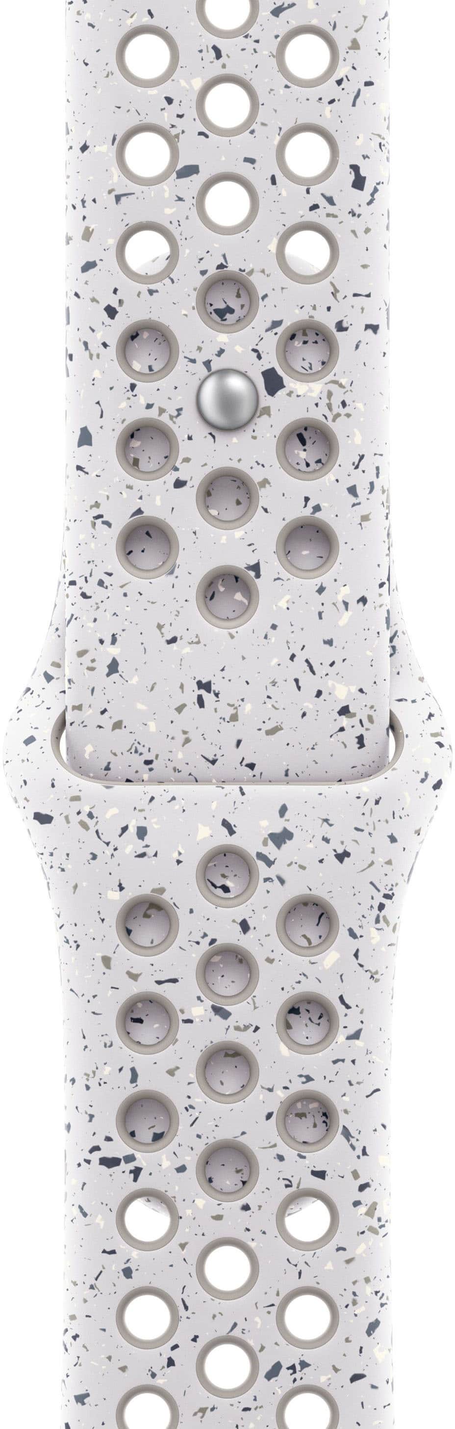 Apple - 42mm Nike Sport Band - S/M - Veiled Grey - Front_Zoom