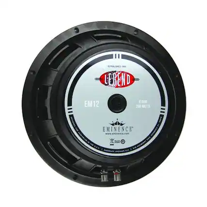 ESTABLISHED 1906
LEGEND EM12
8" GAIN
2000 WATTS
DESIGNER ANB
EMINENCE
www.eminence.com
ASSEMBLED IN THE USA
EMINENCE SPEAKER