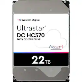 Western Digital - HGST Ultrastar DC HC570 WUH722222AL5204 22 TB Hard Drive - 3.5" Internal - SAS (12Gb/s SAS) - 7200rpm - 512e/4Kn Format