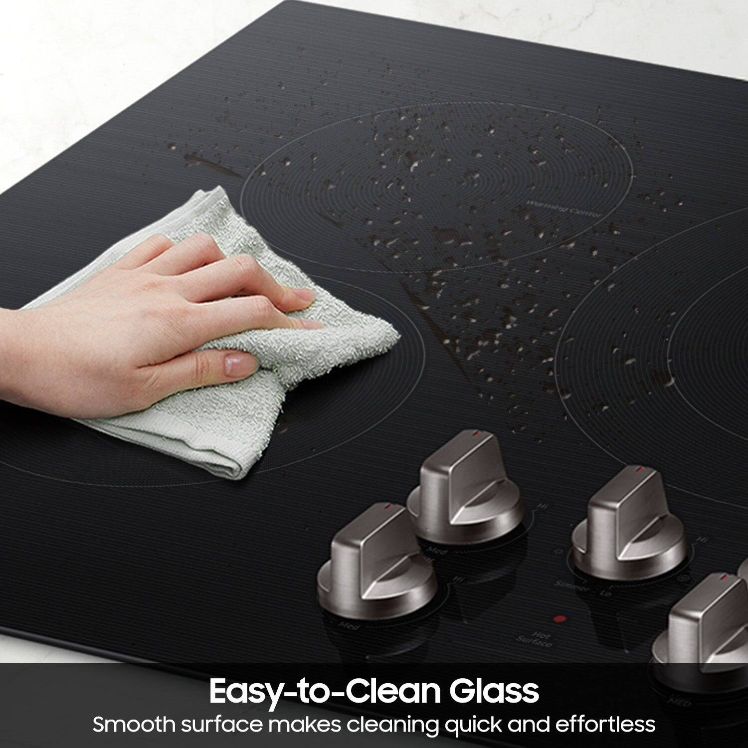 Easy-to-Clean Glass: Smooth surface makes cleaning quick and effortless.