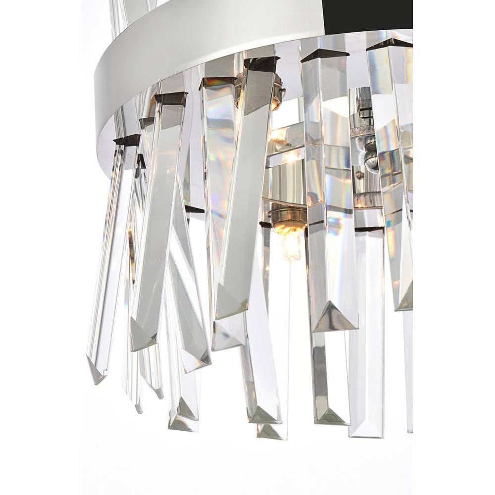 Alt View 2. Elegant Lighting - Serephina 12 inch crystal round pendant light in chrome - Chrome.