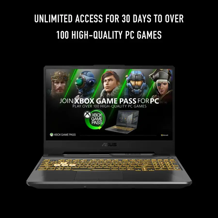 UNLIMITED ACCESS FOR 30 DAYS TO OVER 100 HIGH-QUALITY PC GAMES JOIN XBOX GAME PASS FOR PC (BETA) PLAY OVER 100 HIGH-QUALITY PC GAMES XBOX GAME PASS - ASUS