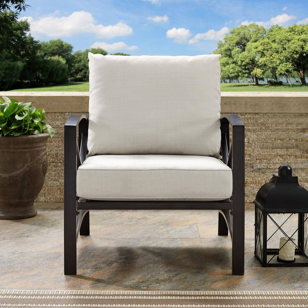 Alt View 6. Crosley Furniture - Kaplan Outdoor Chair - Oatmeal.