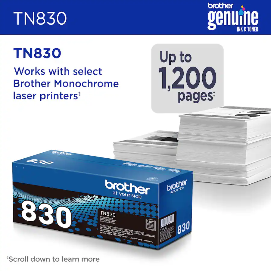 Brother 830 Brother TN830 Standard Yield Toner Cartridge Black TN-830 - Best Buy