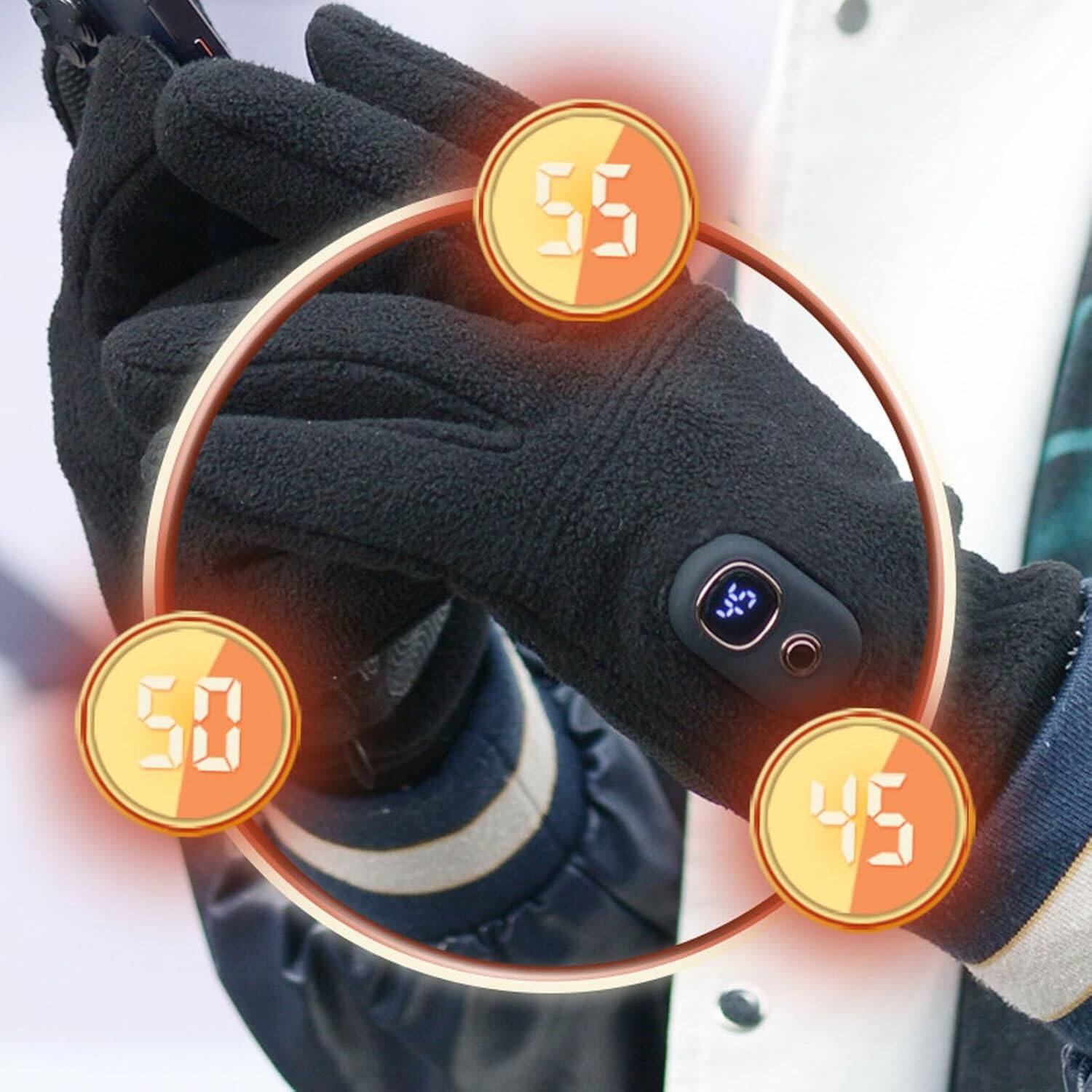 Alt View 1. Cozy Serene - Heated Gloves, Adjustable Temperature Rechargeable Electric Gloves for Men Women, Detachable - default.