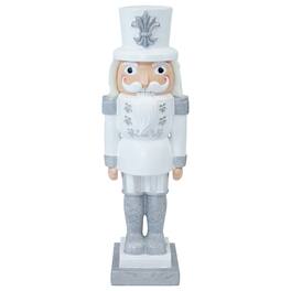 Sunnydaze - Sterling the Christmas Nutcracker Statue - 37" H - Silver
