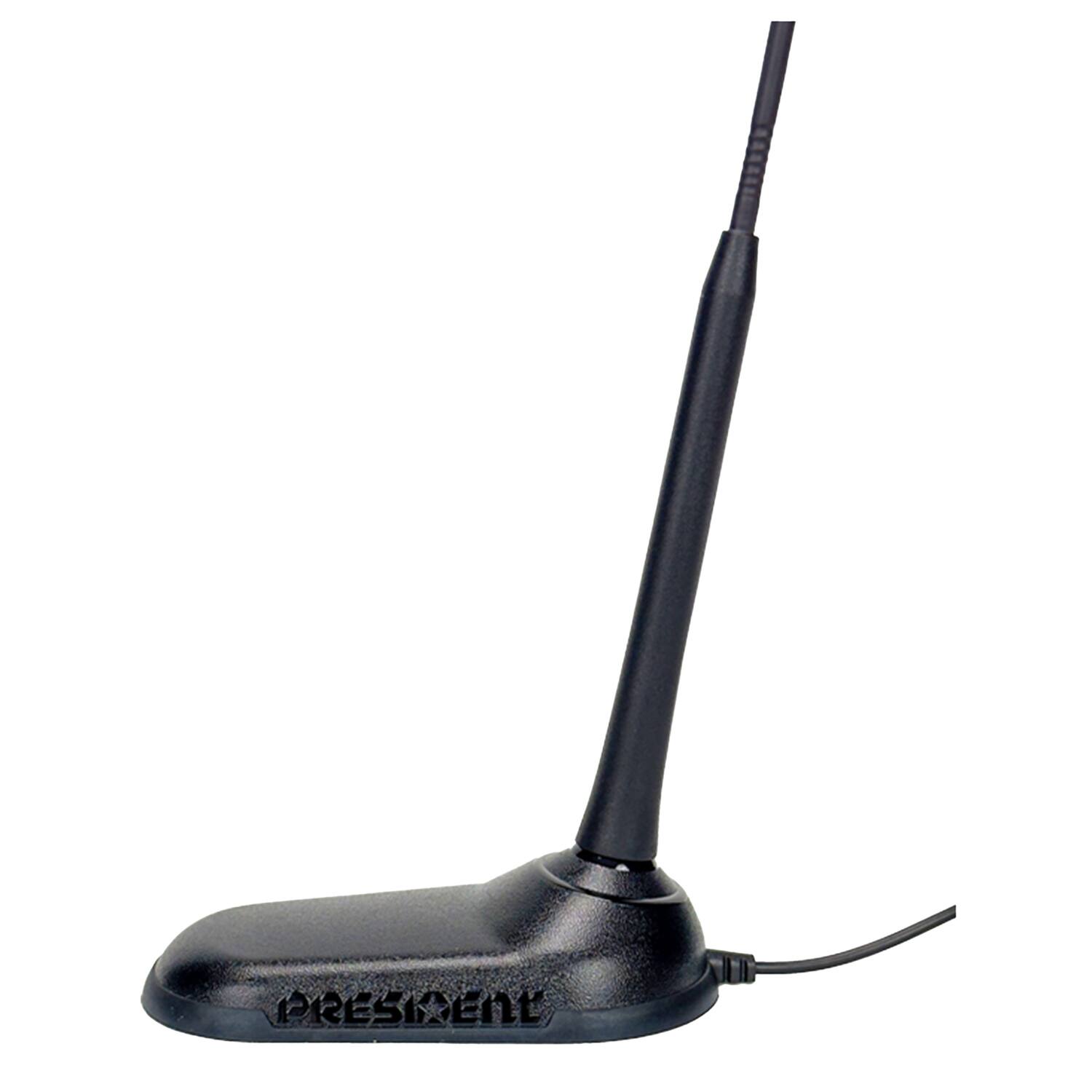 Left. PRESIDENT - President Ammi696 Virginia-f Magnetic-mount Cb Antenna With Fixed-angle Whip - black.