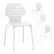 Alt View 8. Costway - Metal Dining Chair Set of 4 Armless Kitchen Hollowed Backrest & Metal Legs - White.