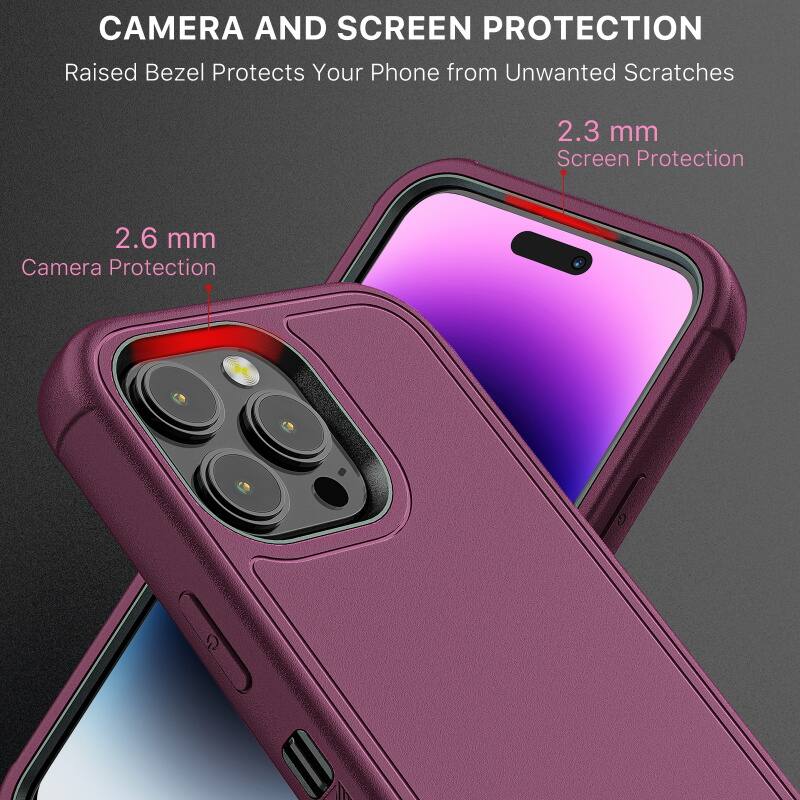 CAMERA AND SCREEN PROTECTION
Raised Bezel Protects Your Phone from Unwanted Scratches
2.3 mm Screen Protection
2.6 mm Camera Protection