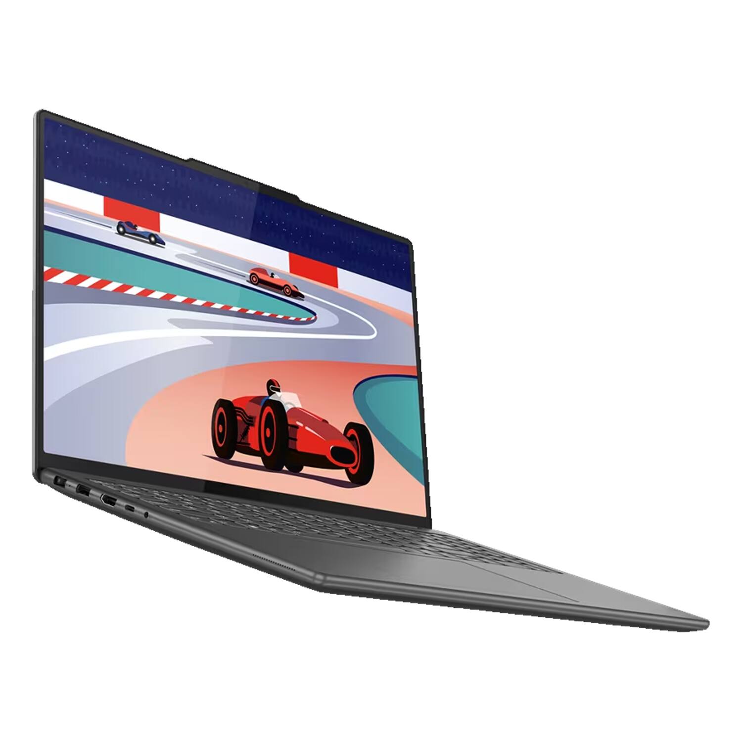 Alt View 1. Lenovo - Lenovo Slim Pro 9 16IRP8 16" Touch Laptop Intel  i9-13905H NVIDIA GeForce RTX 4050 32GB 1TB SSD W11H- Refurbished - Storm Grey.