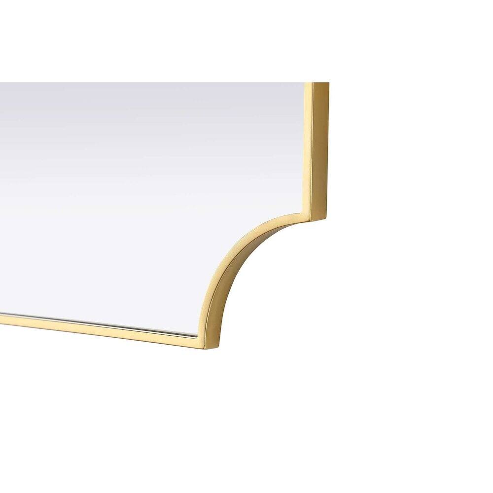Alt View 4. Elegant Kitchen and Bath - Notched Metal Mirror 22x36 inch in Brass - Brass.