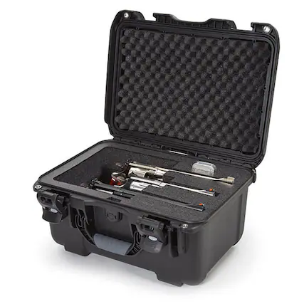 Front. NANUK - Nanuk Firearms 918 Protective Case with Foam for 3 Large Revolvers, Black - Black.
