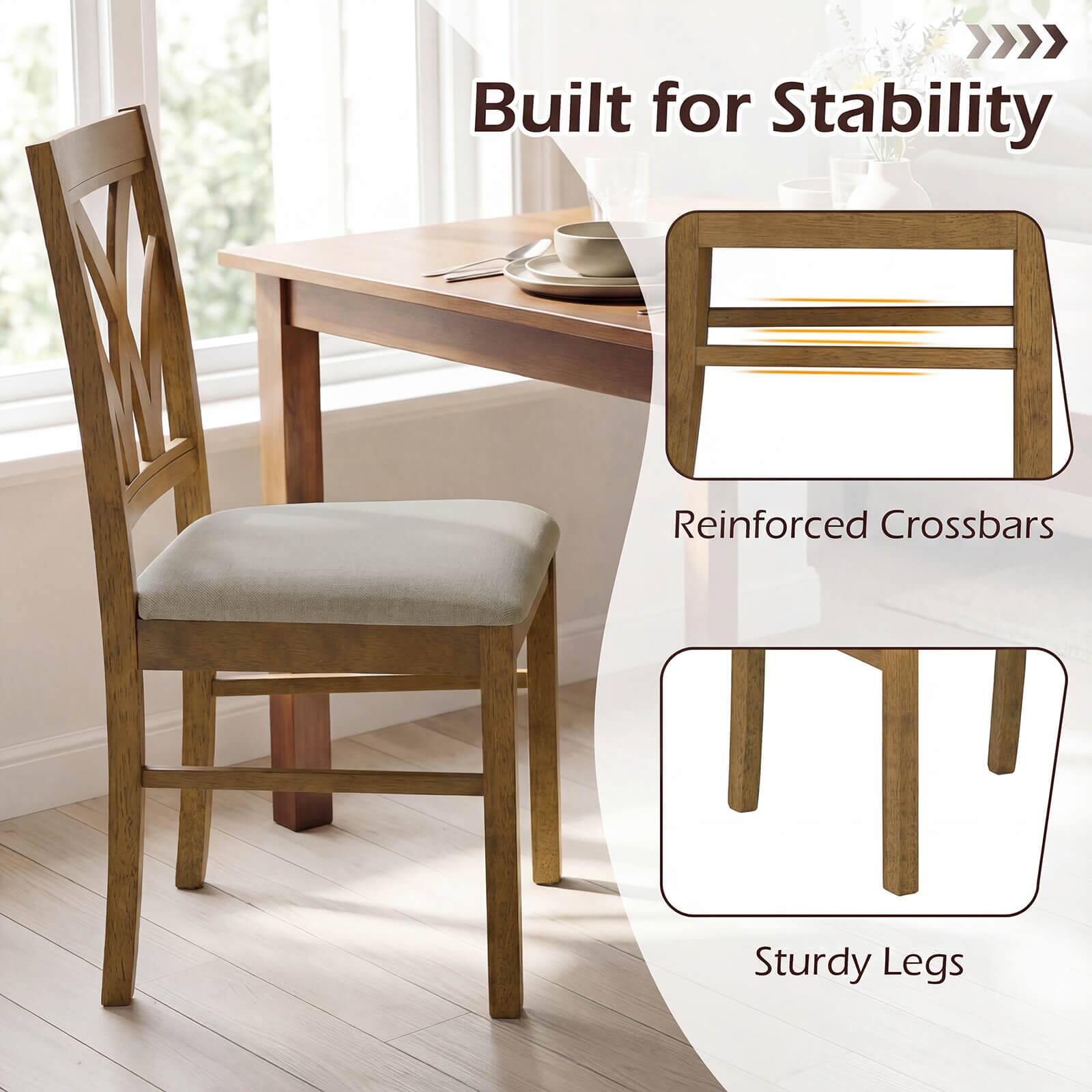 Built for Stability  
Reinforced Crossbars  
Sturdy Legs