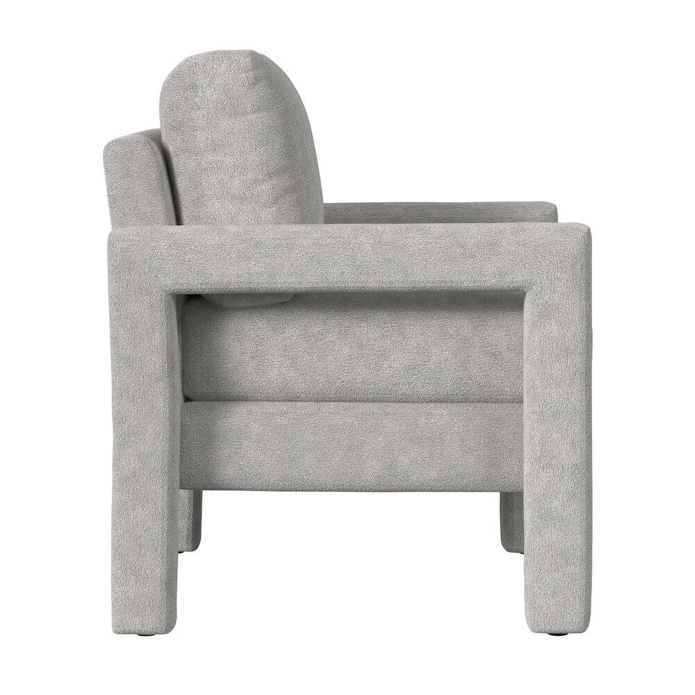 Left. Picket House Furnishings - Debbie Chair in Balina Light Grey - Light Grey.