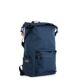 PKG - Dawson Recycled Roll Top Backpack - Navy Tan