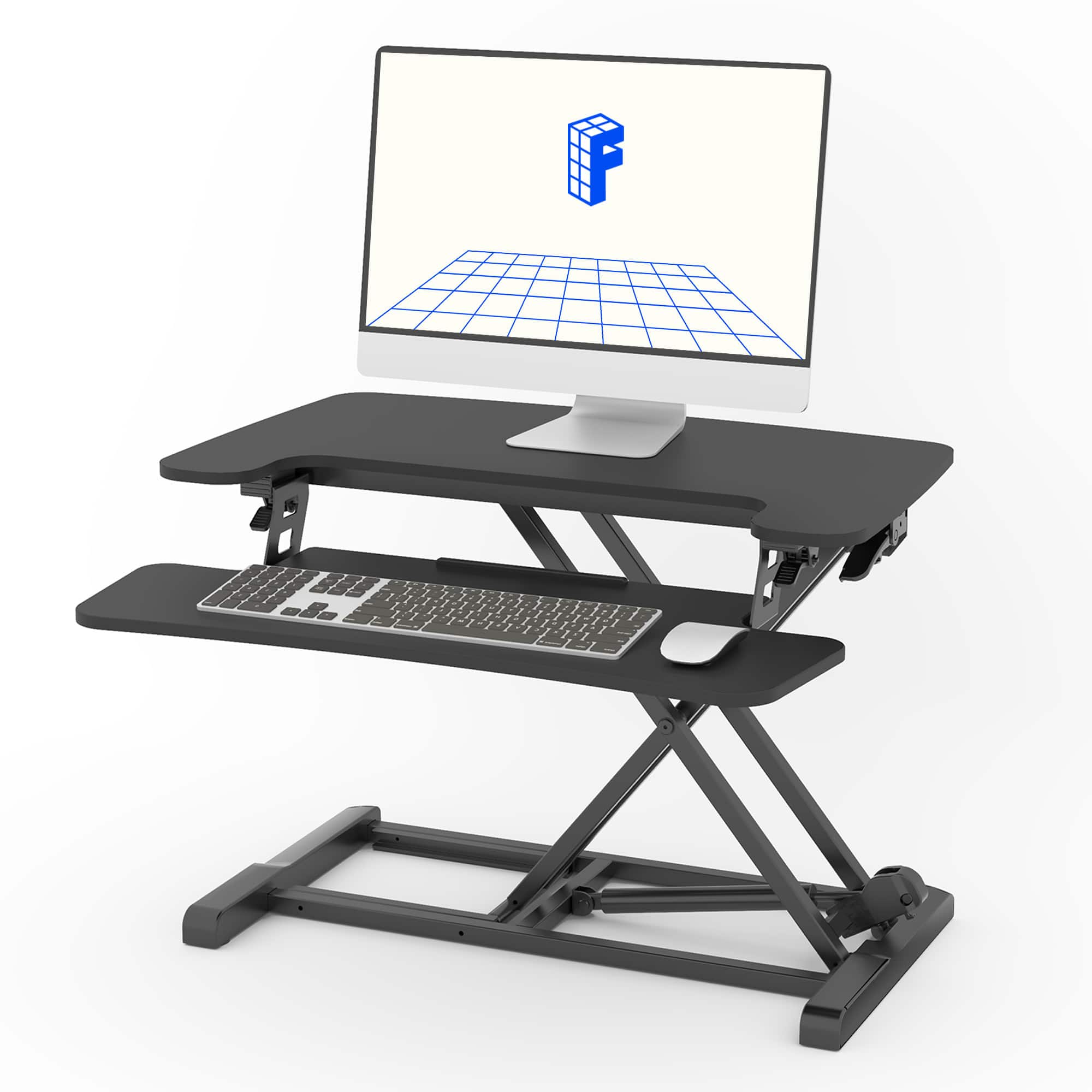 FlexiSpot - M7 Series 28"W Manual Adjustable Standing Desk Converter - Black
