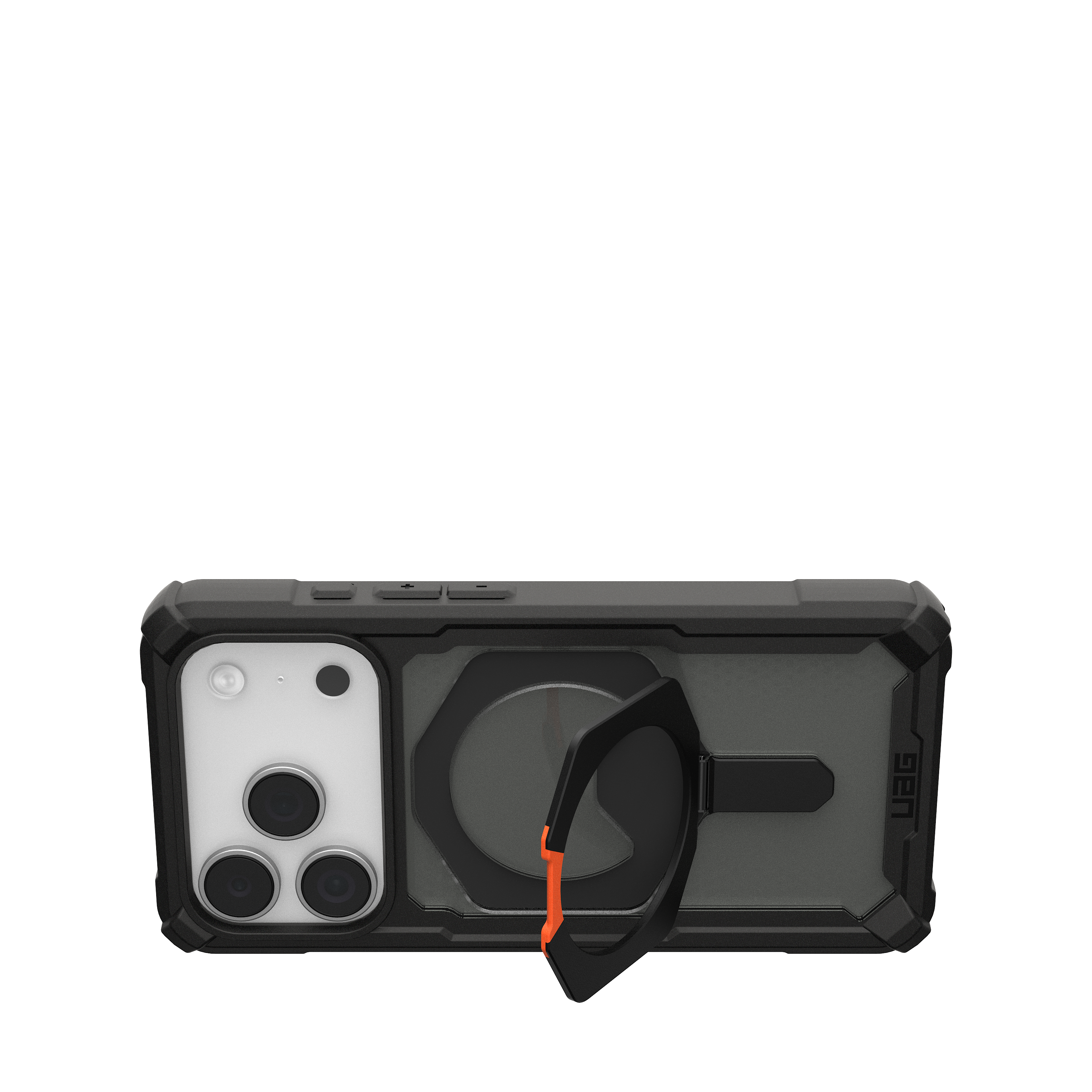 Back. UAG - Plasma XTE Series Case with Magsafe for Apple iPhone 17 Pro - Black/Orange.