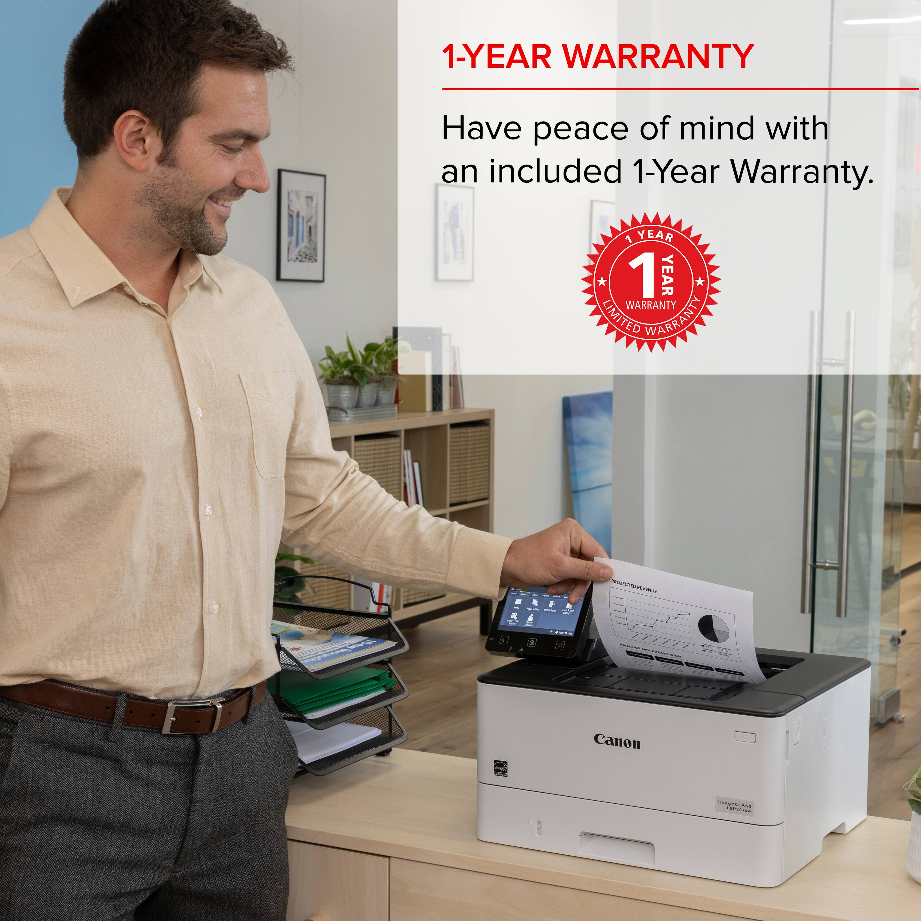 1-YEAR WARRANTY: Have peace of mind with an included 1-Year Warranty.