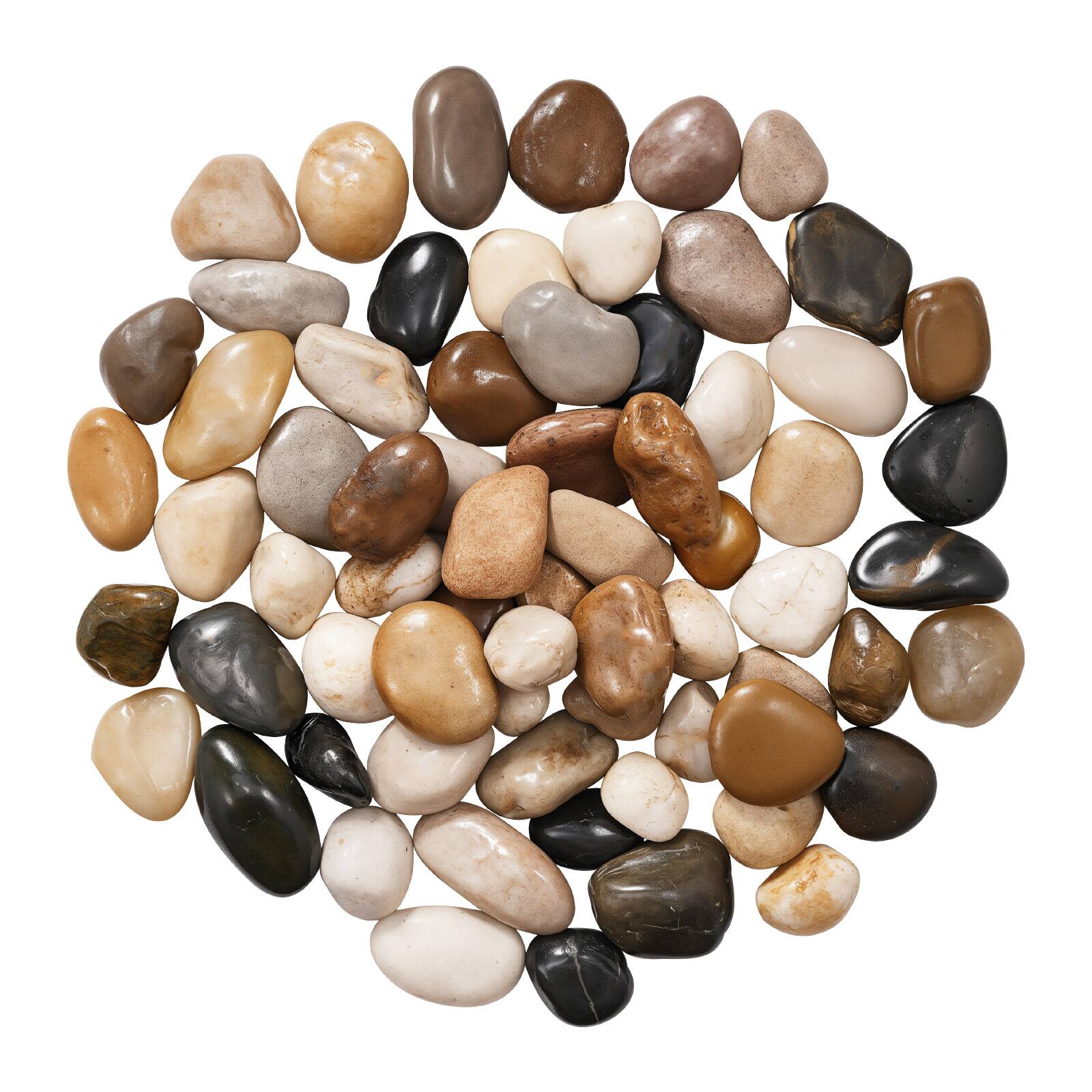 Alt View 5. VEVOR - Natural River Rocks, 1-2 inch 15 lbs, Decorative Multi-Color Pebble Stones, Smooth & Polished Garden Landscaping Stones - Natural Color.