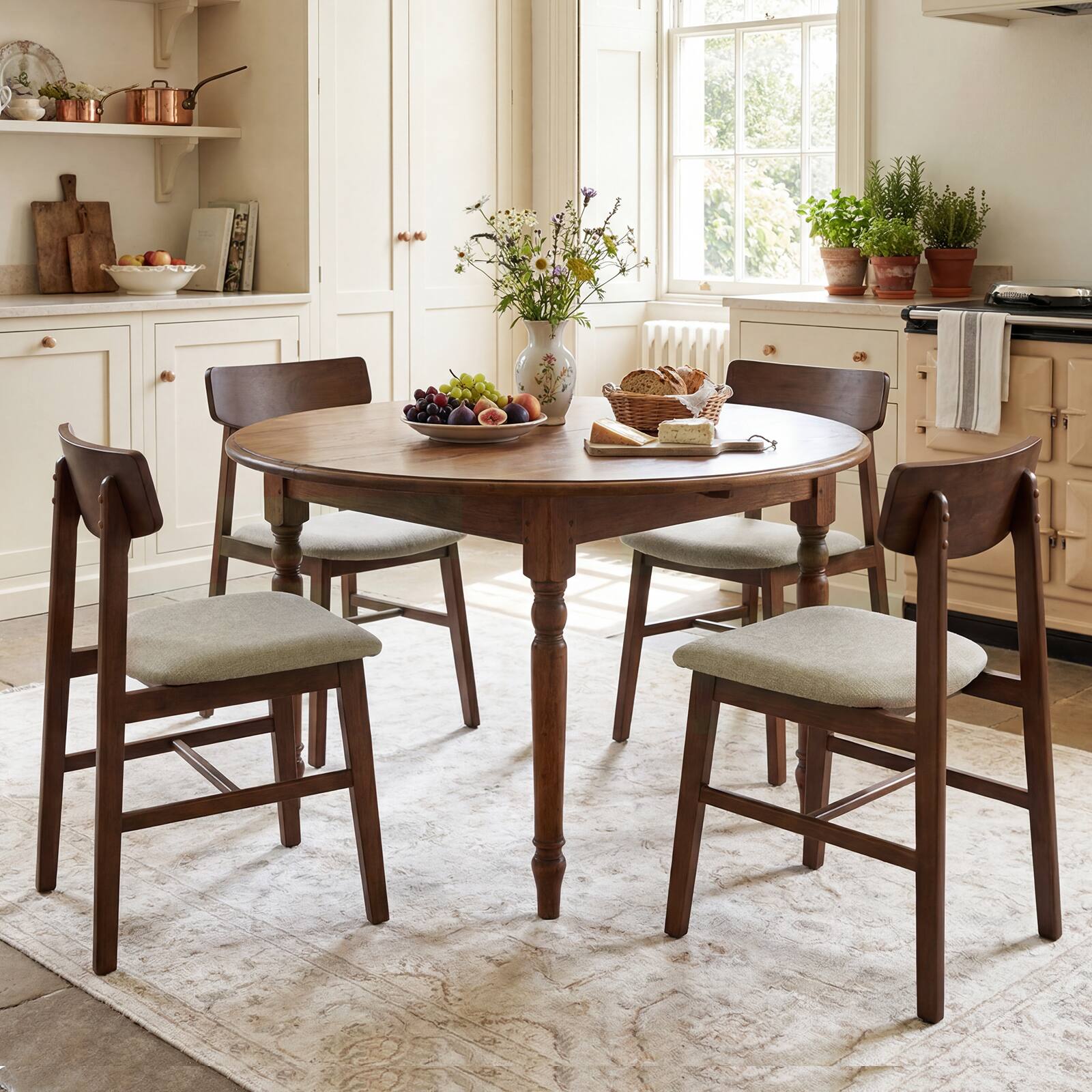 Alt View 3. Gymax - Gymax 4PCS Dining Chairs w/Curved Backrest Linen Fabric Upholstered Seat for Kitchen - Brown.