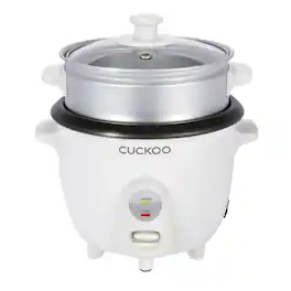 Cuckoo - One Touch Rice Cooker 3-Cup (Uncooked) / 6-Cup (Cooked) - White