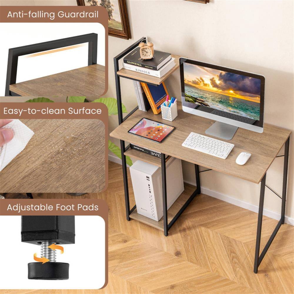 Anti-falling Guardrail  
Easy-to-clean Surface  
Adjustable Foot Pads